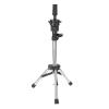 Mannequin Head Tripod Stand, Adjustable Tripod Stand Holder for Hair Salon Cosmetology Hairdressing Training Cosmetology Doll Head Support Silver view 3