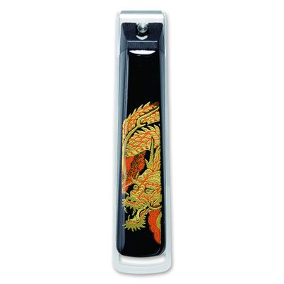 CtoC JAPAN Select CTCMN-12 Design Accessory, Black, 5.5 x 2.4 x 1.1 inches (14 x 6 x 2.9 cm), Nail Clipper, Makie-e, Dragon