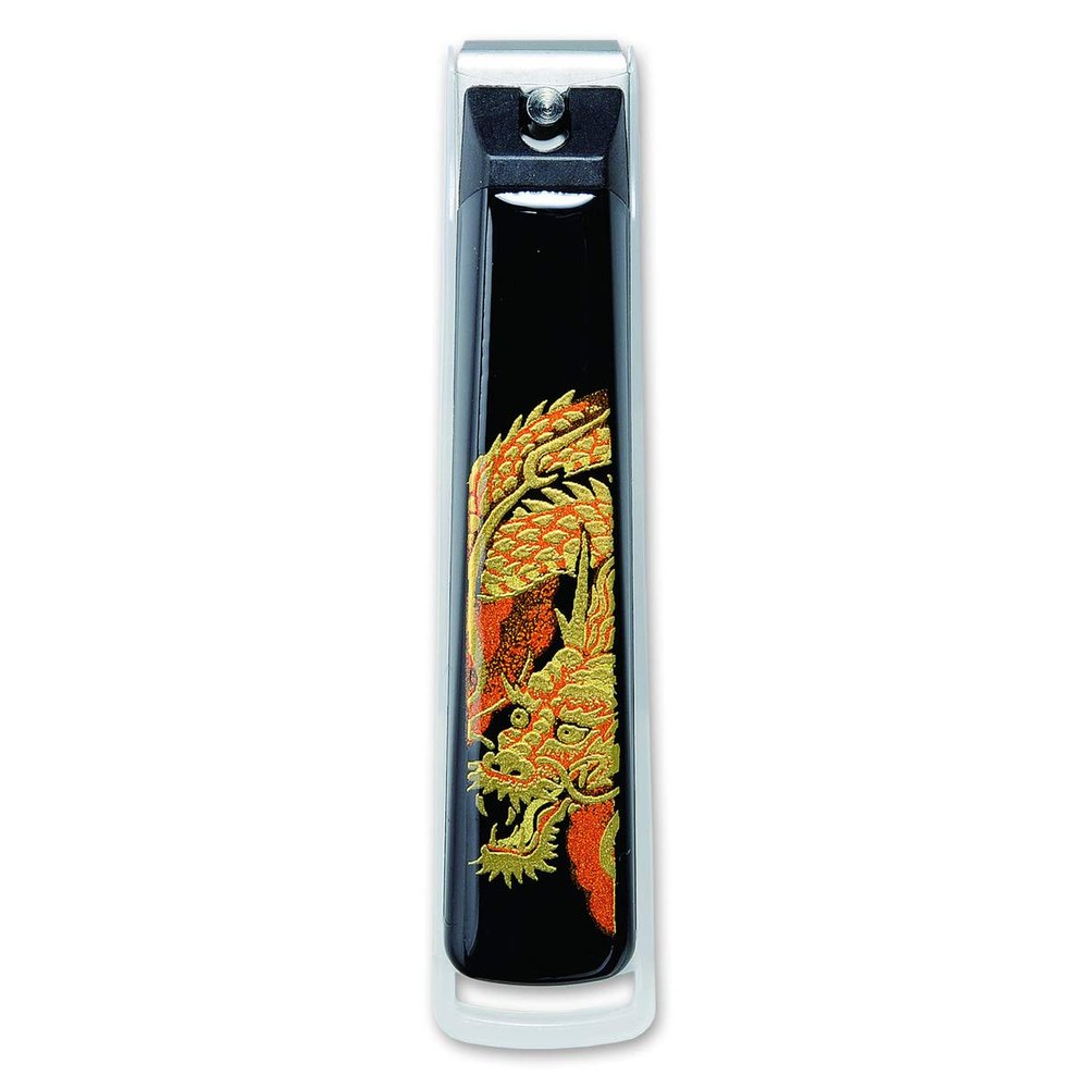CtoC JAPAN Select CTCMN-12 Design Accessory, Black, 5.5 x 2.4 x 1.1 inches (14 x 6 x 2.9 cm), Nail Clipper, Makie-e, Dragon