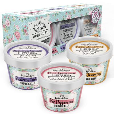 Bella & Bear Tutti Frutti Shower Jellies, Cute Gifts for Teenage Girls and Tweens, Pack of 3 x 3oz