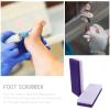 2pcs Foot Care Exfoliator Pedicure Tool Foot Pumice Stone Block Remover Scrubber Dead Hard Skin Cleaner Remover for feet(Purple) view 3