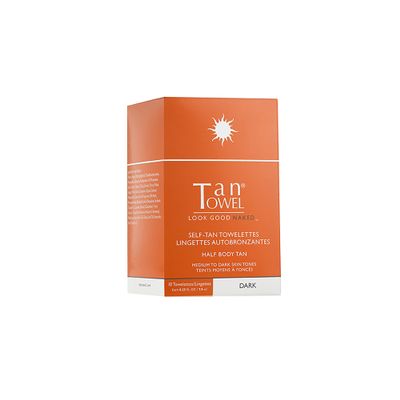 TanTowel Women's Half Body Tan Towelettes - 10 Pack, Dark, 10 Count (Pack of 1)