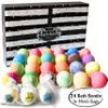 Aromatherapy Bath Bomb Gift Set.24 Individually Wrapped Bath Bombs in Gorgeous Mesh Bags. Luxury Bath Bombs Set Ready to Gift as Party Favors, Wedding Favors etc. 24 Bath Balls Fizzers view 2