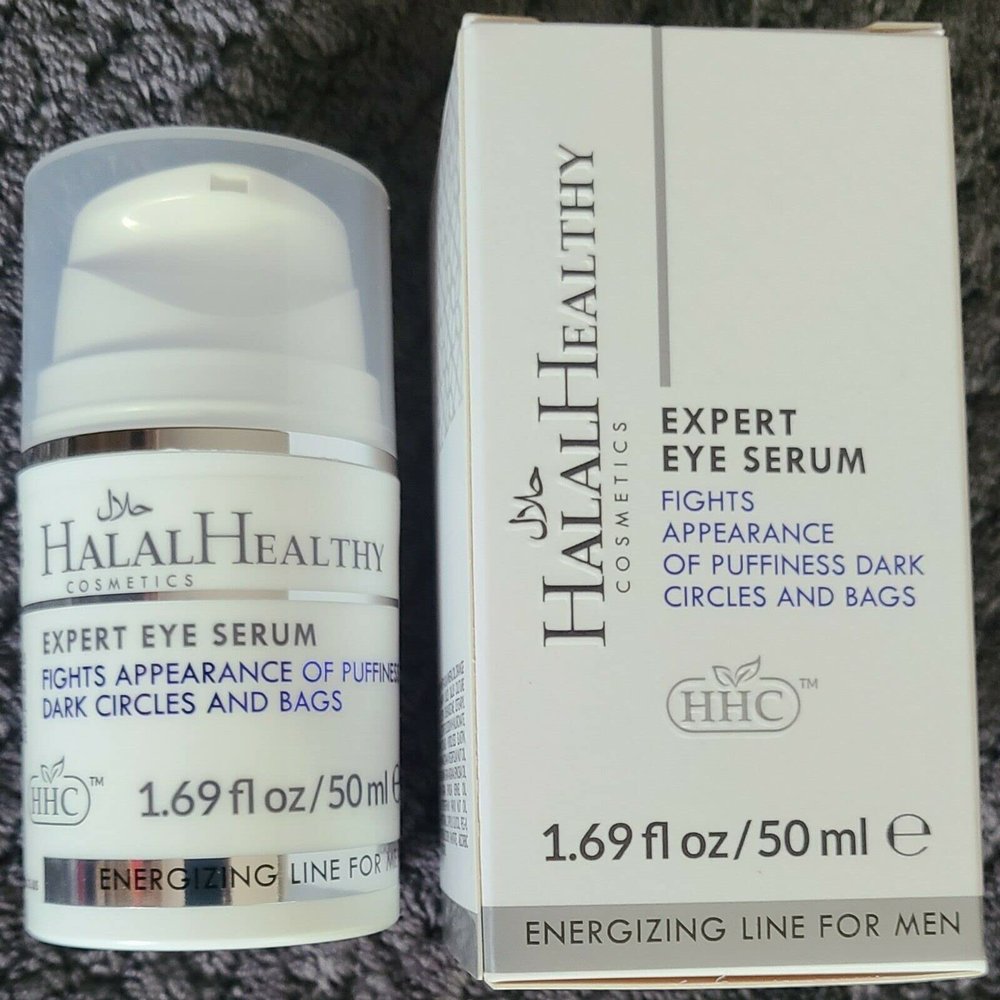 Halal Healthy Cosmetics, Expert Eye Serum, Fights Apperance of Puffiness dark Circles and Bags, 1.69 fl.oz/ 50 ml