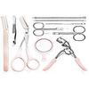 Eyebrow Tools Suit Kit for Women - Tweezers Scissors Trimmer Eyelash Curler Mirror Earpick Acne Pin Extractor Make up Cosmetic Tool(PinkPack of 10) view 1