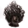 Susanki Curly Human Hair Forehead Topper with Bangs for Women, 4" x 4.7" Silk Base Top Hair Pieces for Hair Loss, 12" Natural Black view 4