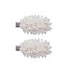 2pcs Women Fashion Imitation Pearl Crystal Alloy Barrettes Hairpin Hair Clips Sweet Alloy Edge Clip Side Clamp Hair Accessories for Wedding Bride (Silver) view 1