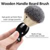 Bassion Hand Crafted Shaving Brush with Hard Wood Handle, Men's Luxury Professional Hair Salon Tool Gifts for Men-Black, Perfect Fathers Day Gifts from daughter, wife or Kids view 2
