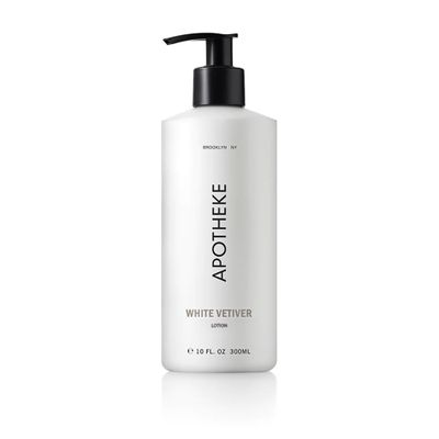 Apotheke Scented Hand & Body Lotion, White Vetiver - 10 Fl Oz Nourishing Body Moisturizer Cream for Dry Skin - Gentle Daily Skincare for Men & Women with Natural Ingredients, All Skin Types