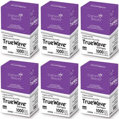 Graham Beauty Salon Truewave Jumbo 4" x 2.5" Paper 1000 Pcs - HC-26067 (6 Pack)