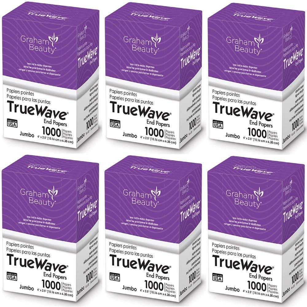 Graham Beauty Salon Truewave Jumbo 4" x 2.5" Paper 1000 Pcs - HC-26067 (6 Pack)