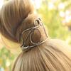 Silver Hair Bun Holder Hair fork Bun Cover Bun Maker Unique Bun Pin Bun Ring Hair band Arm Bracelet Hair Accessories for Women Gift view 2