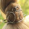 Silver Hair Bun Holder Hair fork Bun Cover Bun Maker Unique Bun Pin Bun Ring Hair band Arm Bracelet Hair Accessories for Women Gift view 3