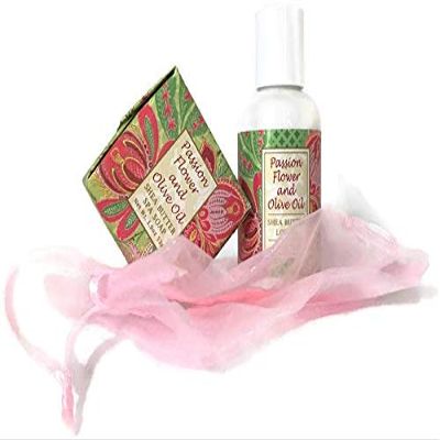 Greenwich Bay Trading Company Soap and Lotion Spa Gift Set, 2 Items-One 1.9 Ounce Soap and One 2 Ounce Lotion in Gift Bag (Passion Flower and Olive Oil)