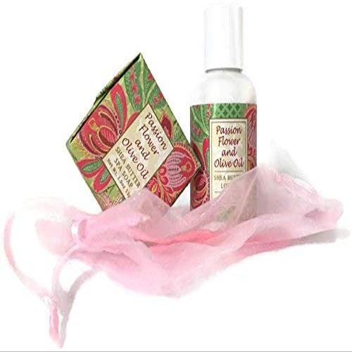 Greenwich Bay Trading Company Soap and Lotion Spa Gift Set, 2 Items-One 1.9 Ounce Soap and One 2 Ounce Lotion in Gift Bag (Passion Flower and Olive Oil)