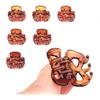 12 Pcs Mini Hair Clips Plastic Hair Claws Pins Clamps for Women Hair Claw Clip Hair Bangs Pin Hair Accessories (Brown) view 1