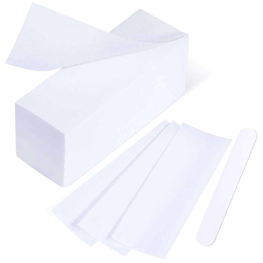 Mirucoo 200 Pieces Large Non-woven Wax Strips for Body and Facial Hair Removal, Salon Quality Epilating Strips