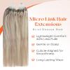 Sunny Hair Microbead Hair Extensions 18inch Micro Link Hair Extensions Human Hair Ash Blonde Highlight Bleach Blonde Micro Ring Hair Add Volume for Women 55g view 3