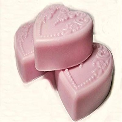 3 Pc Heart Shaped Black Rose Scented Soaps Gift Set - Shea Butter Goat Milk Soap