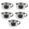 Baosity 5 Pc Durable Stainless Steel Mens Barber Shaving Mug Bowl Soap Cup for Brush view 1