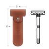 Double Edge Leather Razor Case -Genuine Leather Double Edge Safety Razor Perfect for Any Safety Razor. Keeps Your Razor and Razor Blade Safe. Extra Wide top to fit All Kinds of Razors view 4