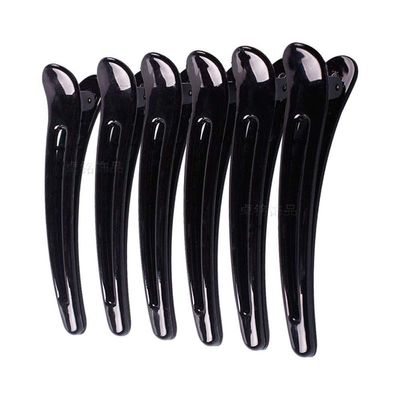 12PCS Plastic Duck Bill Teeth Hair Clips Non Slip band Clips Alligator Bows Hair Clips Professional Hairdressing Salon Hair Barrettes For Hair Styling and Sectioning (Length:3.7'', Black)