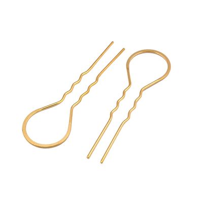 10pcs U Shaped Hairpins Metal Grip Hair Pins Twist Styling Hair Clips Updo Hair Stick for Women and Girls (Golden)