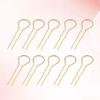 10pcs U Shaped Hairpins Metal Grip Hair Pins Twist Styling Hair Clips Updo Hair Stick for Women and Girls (Golden) view 3