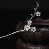 TOP SEWING Flower Silver Plant Hair Sticks Chinese Traditional Retro Hairpins in Gift Box view 2