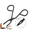 LAJA Imports Lot Of 2 Pcs Gold Cuticle Pusher & Eyebrow Tweezers Scissor Black Color Coated Makeup Tools view 3
