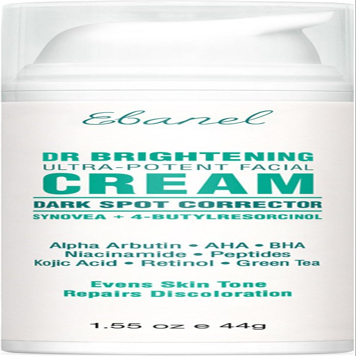Ebanel Dark Spot Remover for Face & Body, Skin Brightening Cream with Synovea, Alpha Arbutin, Niacinamide, Kojic Acid, Dark Spot Corrector for Hyperpigmentation, Discoloration, Melasma, and Age Spots