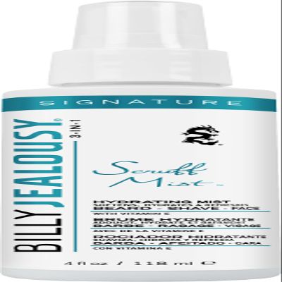 Billy Jealousy Signature Scruff Mist 3-in-1 Hydrating Beard, Shave & Face Spray for Men with Vitamin E | Soften Stubble, Refresh, Tone & Moisturize Skin, and Promote Healthy Beard Growth, 4 Fl Oz