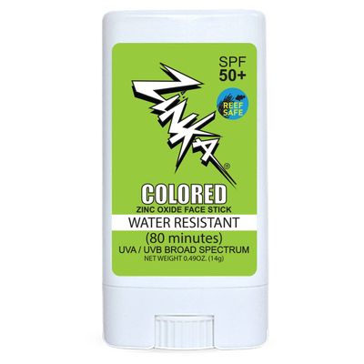 Zinka Sunscreen SPF 30 All Natural Vegan Mineral Green Colored Face Stick