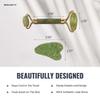 Branfit Gua Sha Massage Tool Jade Roller Skin Care Kit Face Roller, Natural Jade Roller Beauty Product for Anti-Aging & Anti-Wrinkle Treatment, Facial Massager Wand for Neck and Puffy Eye Area view 2