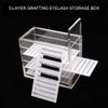 5-Layer Acrylic Plastic Eyelash Storage Box, Transparent, Minimalist Style, Beauty Salon, Bathroom, Dressing Table Organizer view 2