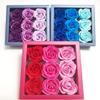 3 Boxes (27 Pcs Total) of Flora Scented Rose Flower Bath Soap, Plant Essential Oil Rose Soap in Gift Box, Gift for Anniversary/Birthday/Wedding/Valentines Day/Mothers Day view 1