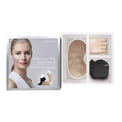 Iluminage. Beauty Deluxe Anti-Aging Set with Patented Copper Technology (M/L Gloves)