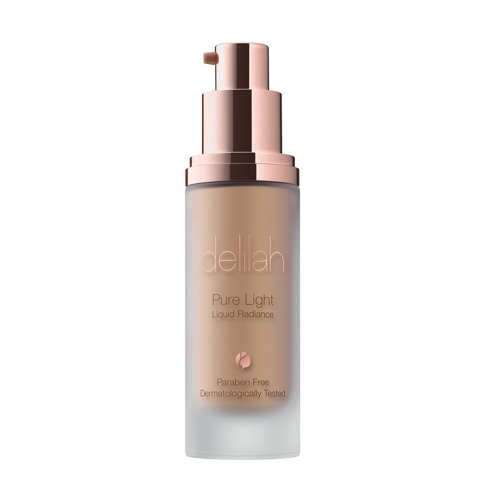 delilah - Pure Light Liquid Radiance Illuminator - Halo - Flawless Finish - Radiant Glow - Brightens & Evens Skin Tone - Blurs Dark Spots - With Vitamin E - 30 ml / 1.01 Oz