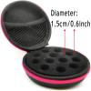 AFMNQZ Glass Bottle Bundle Essential Oils Case Hard Round Carrying Case Bag for 1ML 2ML Roller Bottles Oil Vial Bottles (12 Holes Rose Red) view 3
