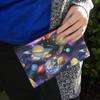 Planets Solar System Earth Saturn Jupiter Mars Pattern Makeup Cosmetic Bag view 3