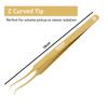 14CM Eyelash Extension Tweezers Golden Titanium Coating view 2