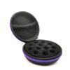 AFMNQZ Glass Bottle Bundle Essential Oils Case Hard Round Carrying Case Storage Bag for 1ML 2ML Roller Bottles Oil Vial Bottles (12 Holes Purple) view 1