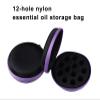 AFMNQZ Glass Bottle Bundle Essential Oils Case Hard Round Carrying Case Storage Bag for 1ML 2ML Roller Bottles Oil Vial Bottles (12 Holes Purple) view 4