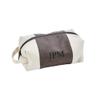 Creative Gifts International Gray Leatherette Travel Toiletry Bag, For Men And Women, Scratch Resistant Faux Leather And Canvas, Zipper Closure, 6" x 9.5" view 2