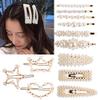 12PCS Elegant Hairpins Hair Accessory Artificial Pearl Gold Alloy Barrettes Hair Clip Bobby Pins - Women Lady Fashion Sweet Side Clip Hairpin for Wedding Bridal (C#) view 1