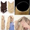 RemeeHi Human Hair Curly Hidden Micro Invisible Wire Hair Pieces For Women 80g 16 Inch 25cm 2# Dark Brown view 3