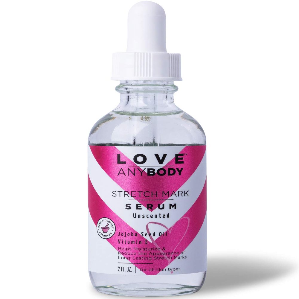 Love AnyBody Stretch Mark Serum | Stretch Mark + Scar Treatment | Jojoba Seed Oil + Vitamin E | Natural, Unscented | Aluminum, Paraben, Phthalate, Mineral Oil + Cruelty Free
