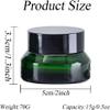 2PCS 15ml 0.5 OZ Empty Refillable Matt Green Frosted Glass Cosmetic Jar Containers With Inner Liner Luxury Cosmetic Sample Pot BB CC Cream DIY Beauty Tools Accessories Portable Make Up Travel Bottles view 2