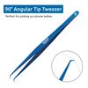 90 Angular Volume Tweezers (Blue Titanium Coated.) view 3