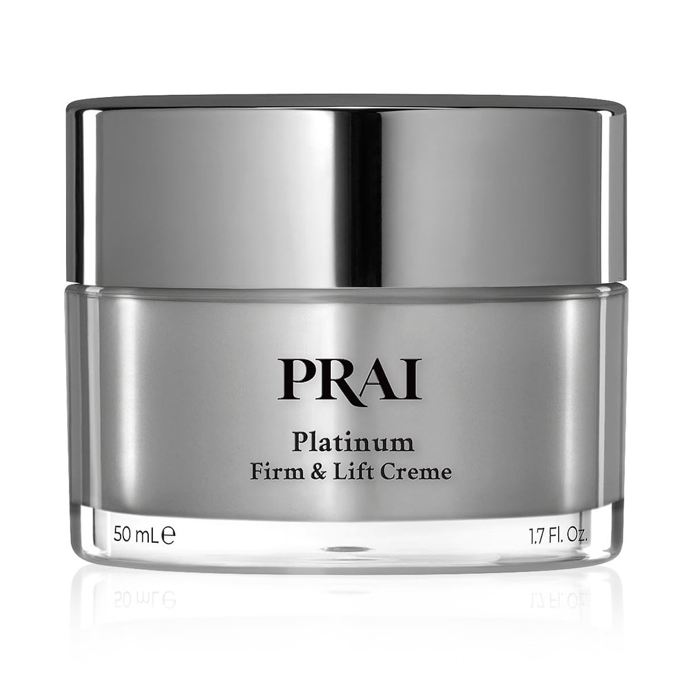 PRAI Beauty Platinum Firm and Lift Creme, Firming and Hydrating Face Moisturizer for Dry Skin and All Skin Types, Face Moisturizer for Skin Firming and Lifting, 1.7 Oz